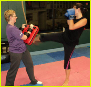 Kicking Thai Pads